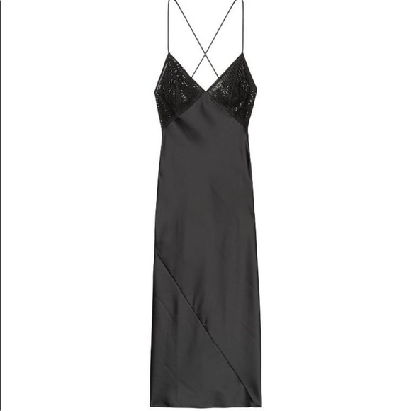 Victoria's Secret Black Satin Slip Dress - Picture 3 of 7